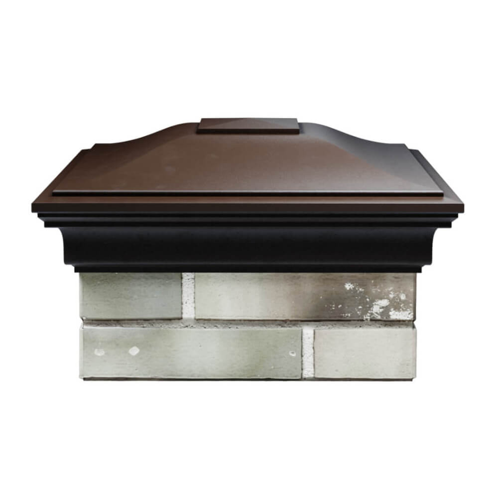 Колпак Zking Монблан Коричневый на столб 1.5х1.5 еврокирпича 0.7НФ (355х355мм) Гатчина фото