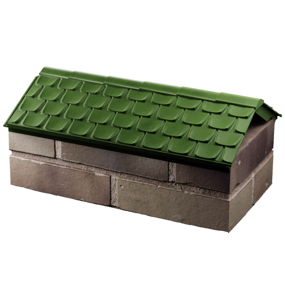 Парапет Zking Эльбрус Зеленый с посадкой на 1 кирпич (255мм) в Гатчине фото