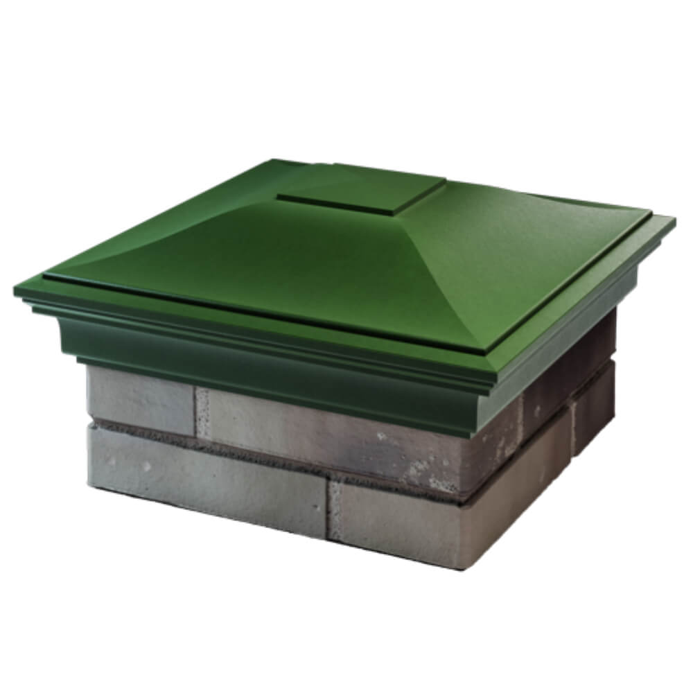 Колпак Zking Монблан Зеленый на столб 1.5х1.5 кирпича (385х385мм) в Гатчине фото