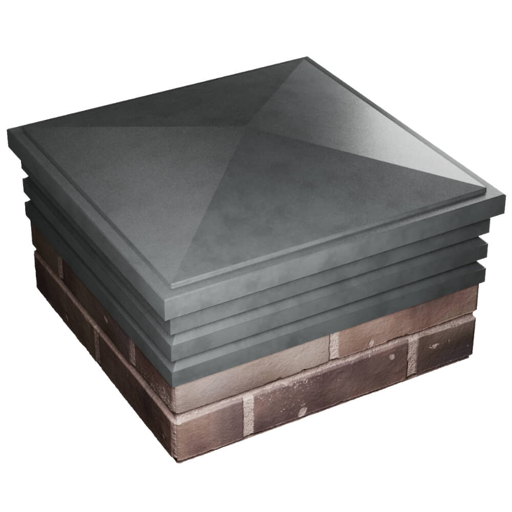 Колпак Zking Бона ХайТек Серый на столб 2х2 кирпича (513х513мм) в Гатчине фото