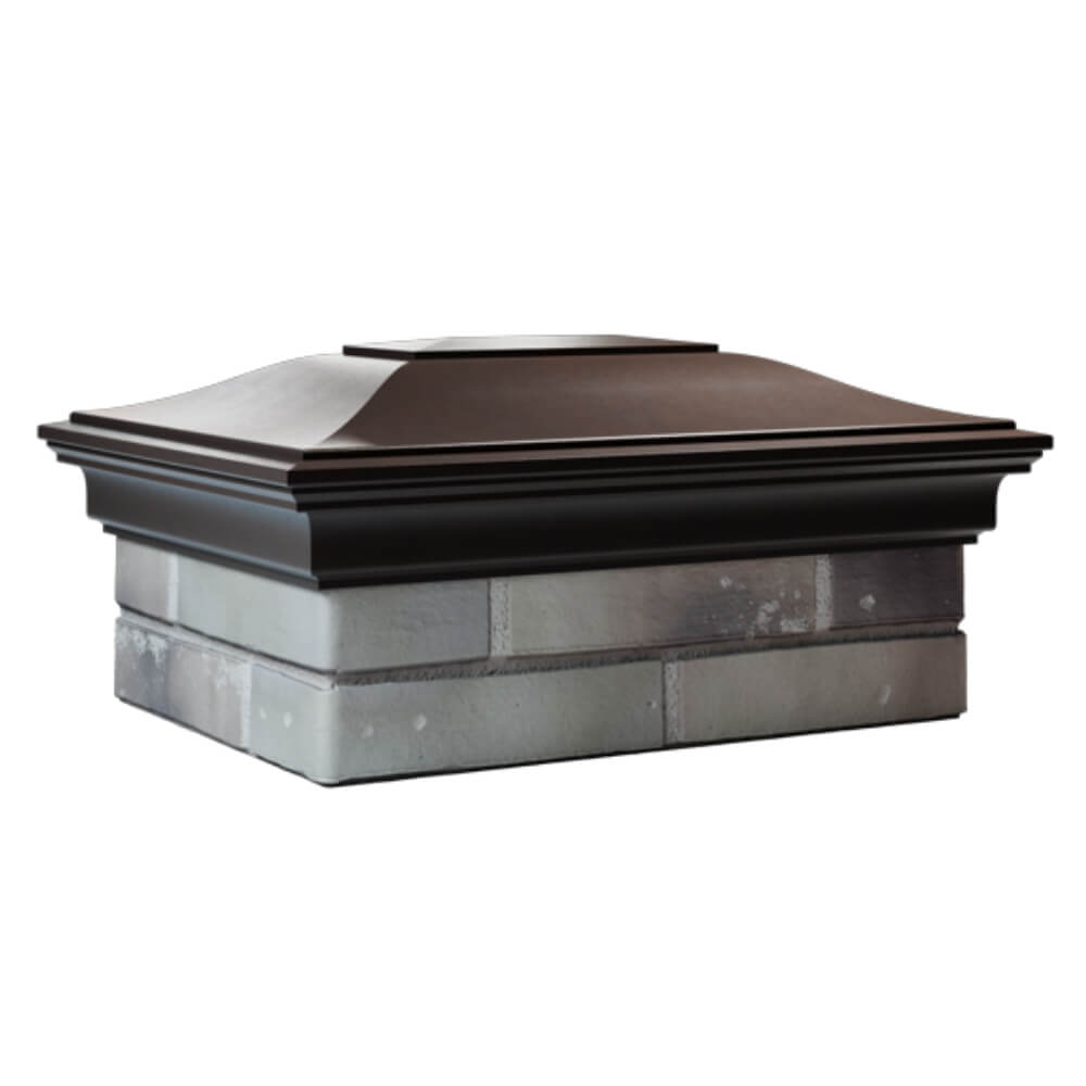 Колпак Zking Монблан Коричневый на столб 2х1.5 кирпича (515х385мм) в Гатчине фото