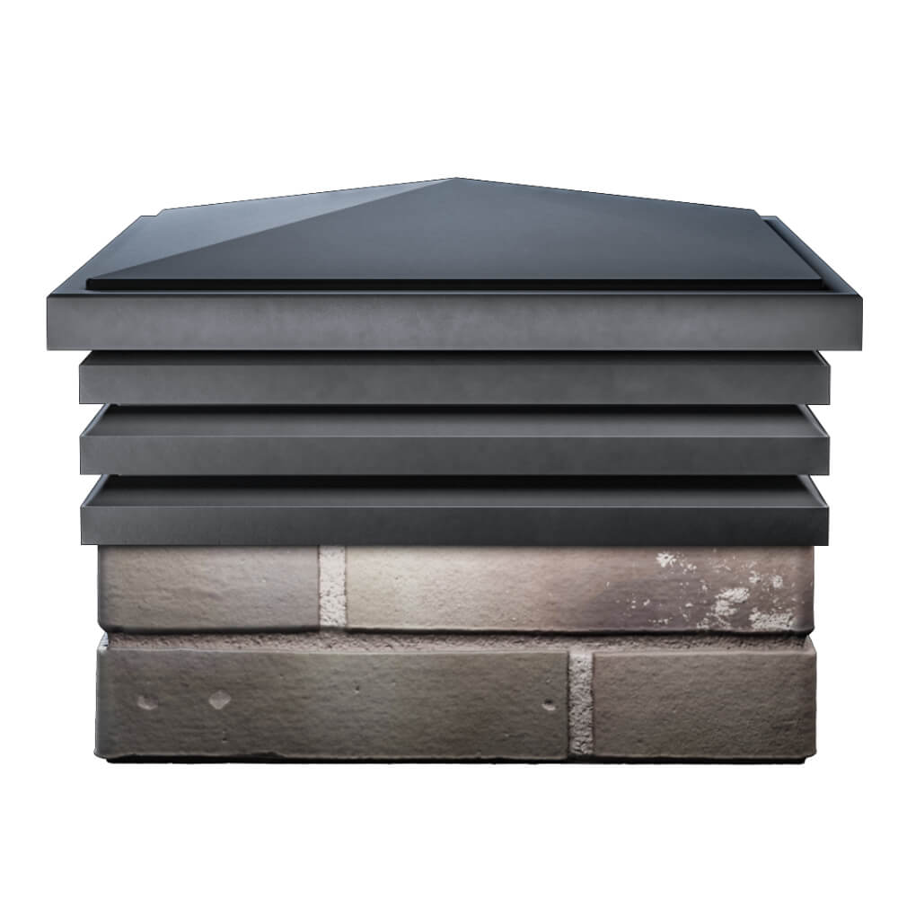 Колпак Zking Бона ХайТек Серый на столб 1.5х1.5 кирпича (385х385мм) Гатчина фото