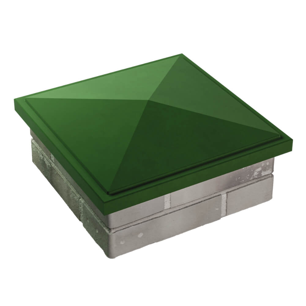 Колпак Zking БонаМоно Зеленый на столб 1.5х1.5 кирпича (385х385, 400х400мм) в Гатчине фото