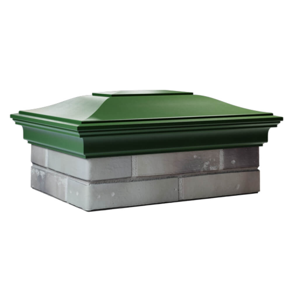 Колпак Zking Монблан Зеленый на столб 2х1.5 кирпича (515х385мм) в Гатчине фото