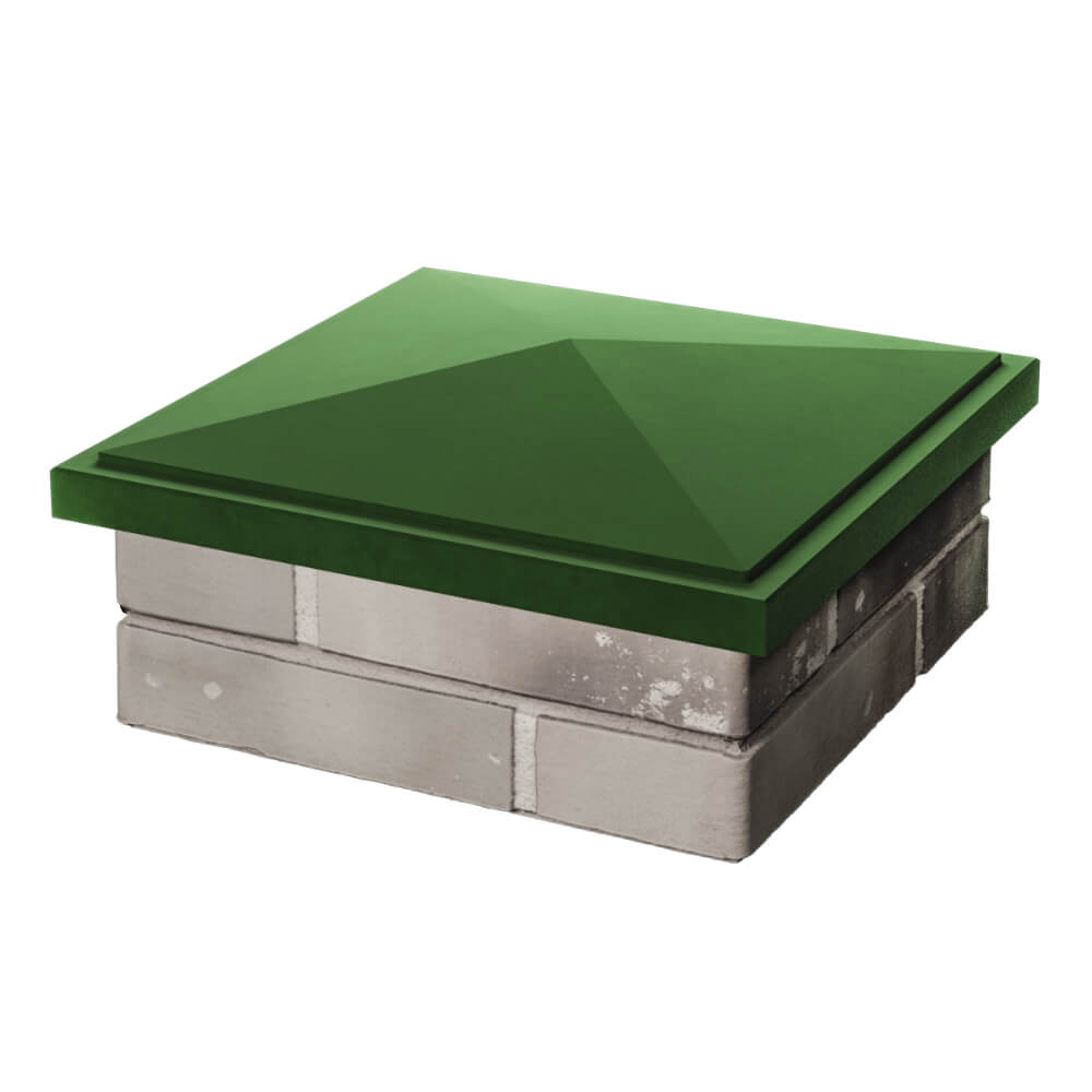 Колпак Zking БонаМоно Зеленый на столб 1.5х1.5 кирпича (385х385, 400х400мм) в Гатчине фото