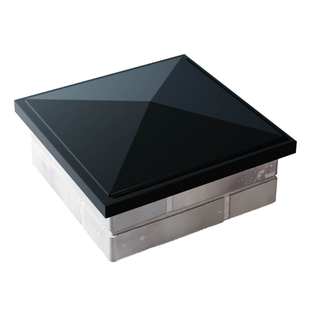 Колпак Zking БонаМоно Черный на столб 1.5х1.5 кирпича (385х385, 400х400мм) в Гатчине фото