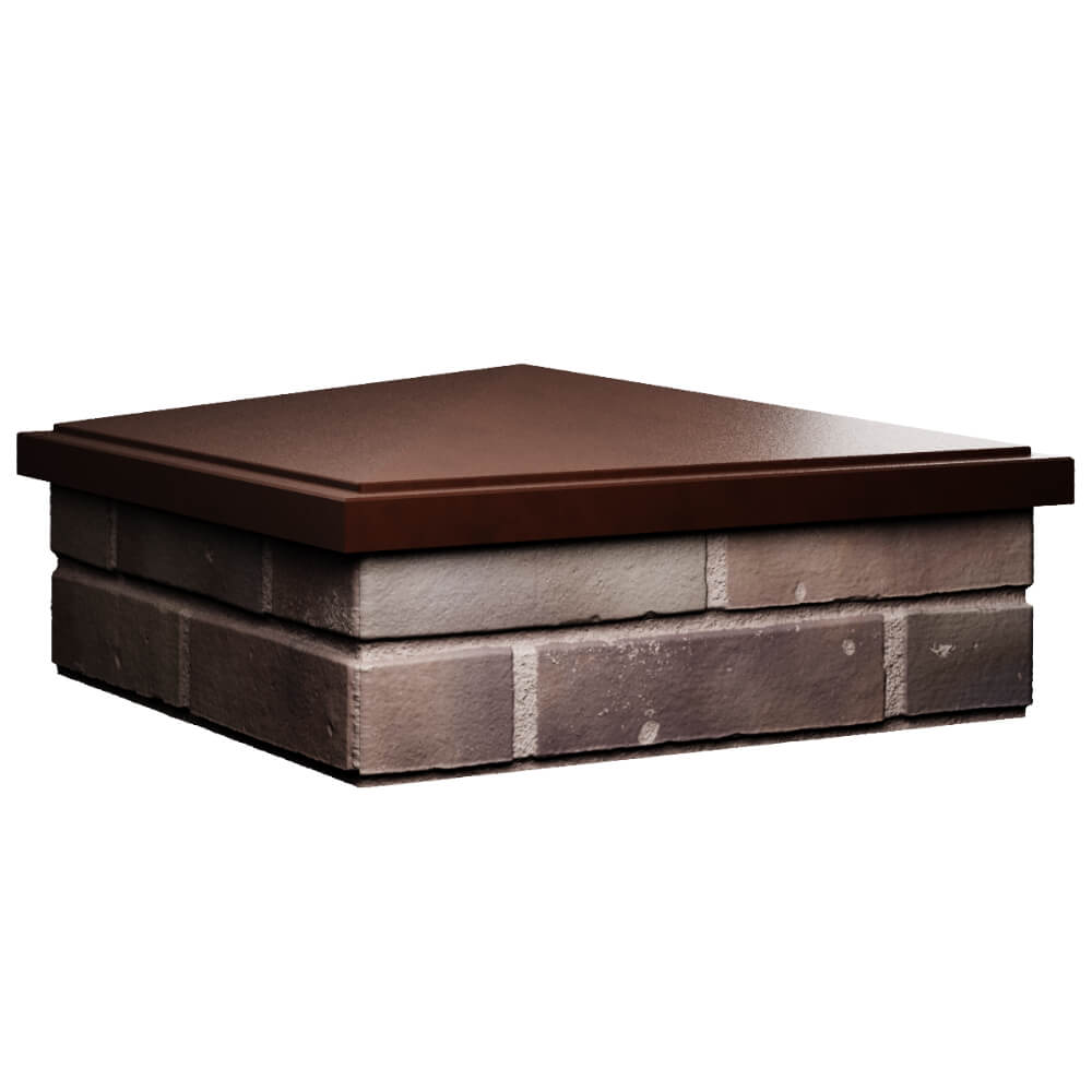 Колпак Zking БонаМоно Коричневый на столб 2х2 кирпича (515х515, 530х530мм) в Гатчине фото