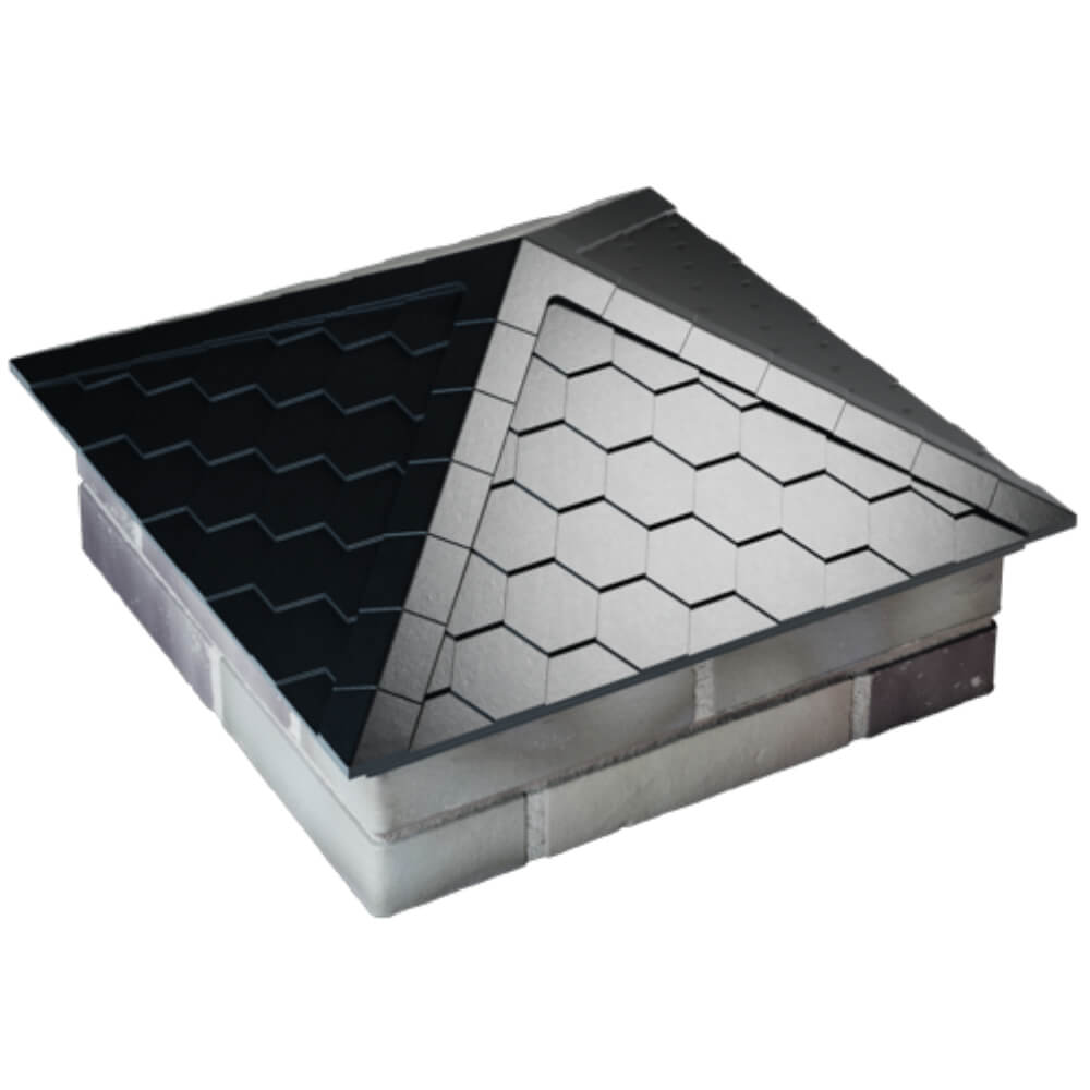 Колпак Zking Эверест Черный на столб 2х2 кирпича (535х535мм) Гатчина фото