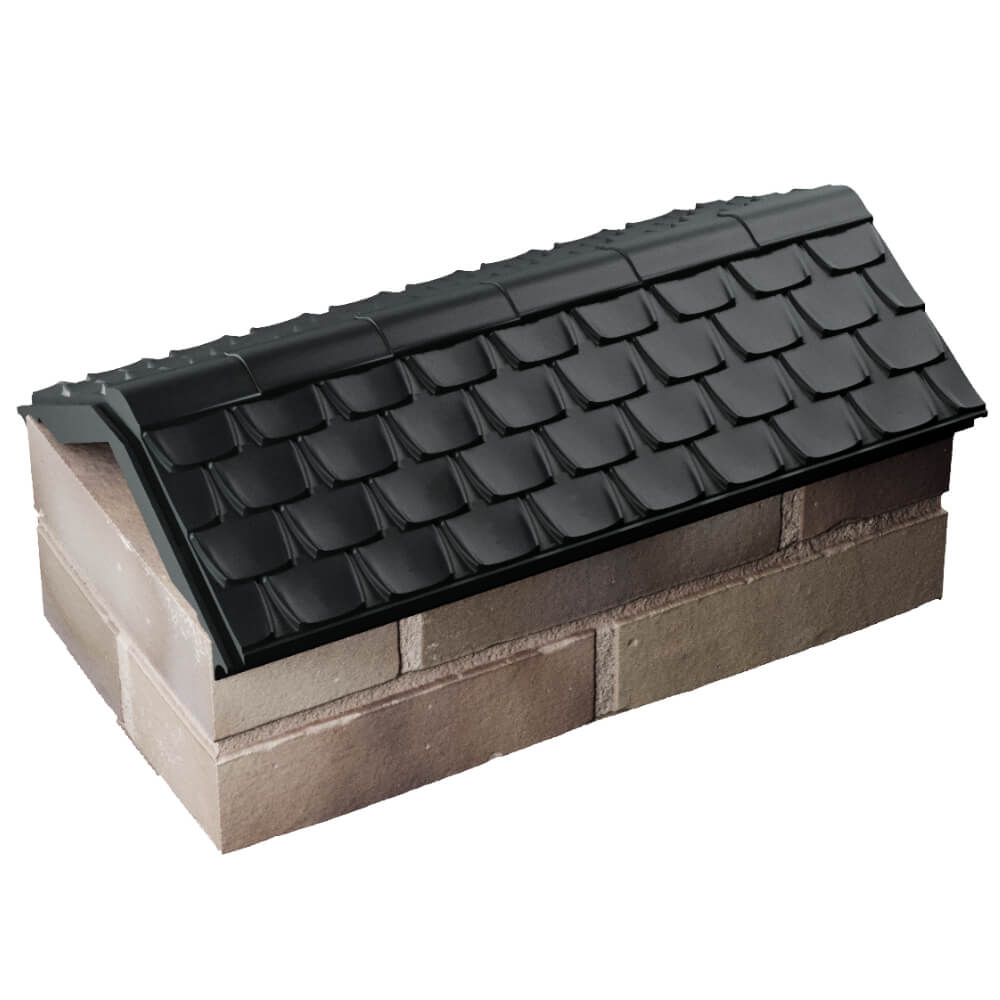 Парапет Zking Эльбрус Черный с посадкой на 1 кирпич (255мм) в Гатчине фото