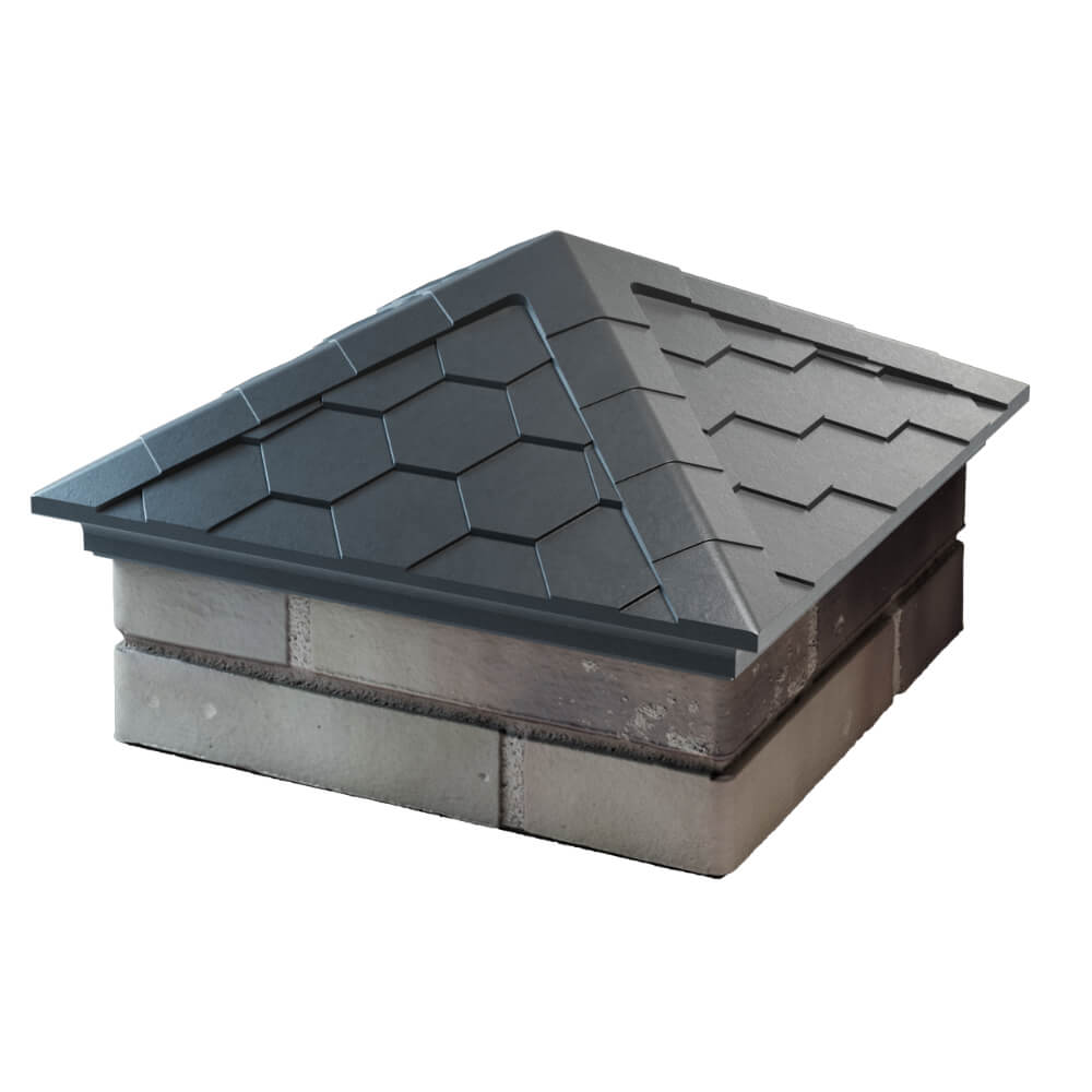 Колпак Zking Эверест Серый на столб 1.5х1.5 кирпича (390х390мм) в Гатчине фото