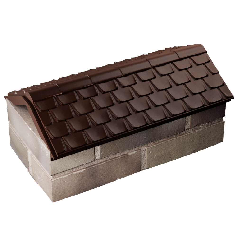Парапет Zking Эльбрус Коричневый с посадкой на 1 кирпич (255мм) в Гатчине фото