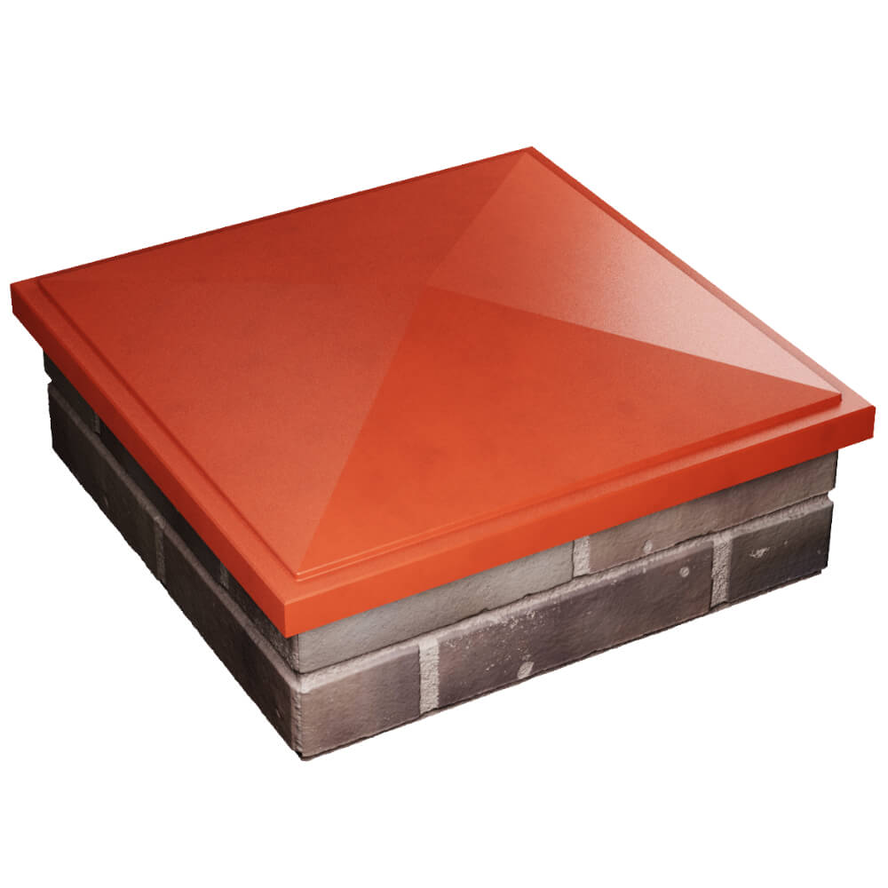 Колпак Zking БонаМоно Красный на столб 2х2 кирпича (515х515, 530х530мм) в Гатчине фото