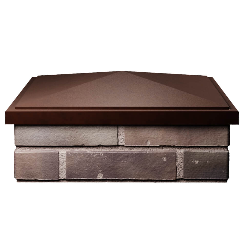 Колпак Zking БонаМоно Коричневый на столб 2х2 кирпича (515х515, 530х530мм) Гатчина фото