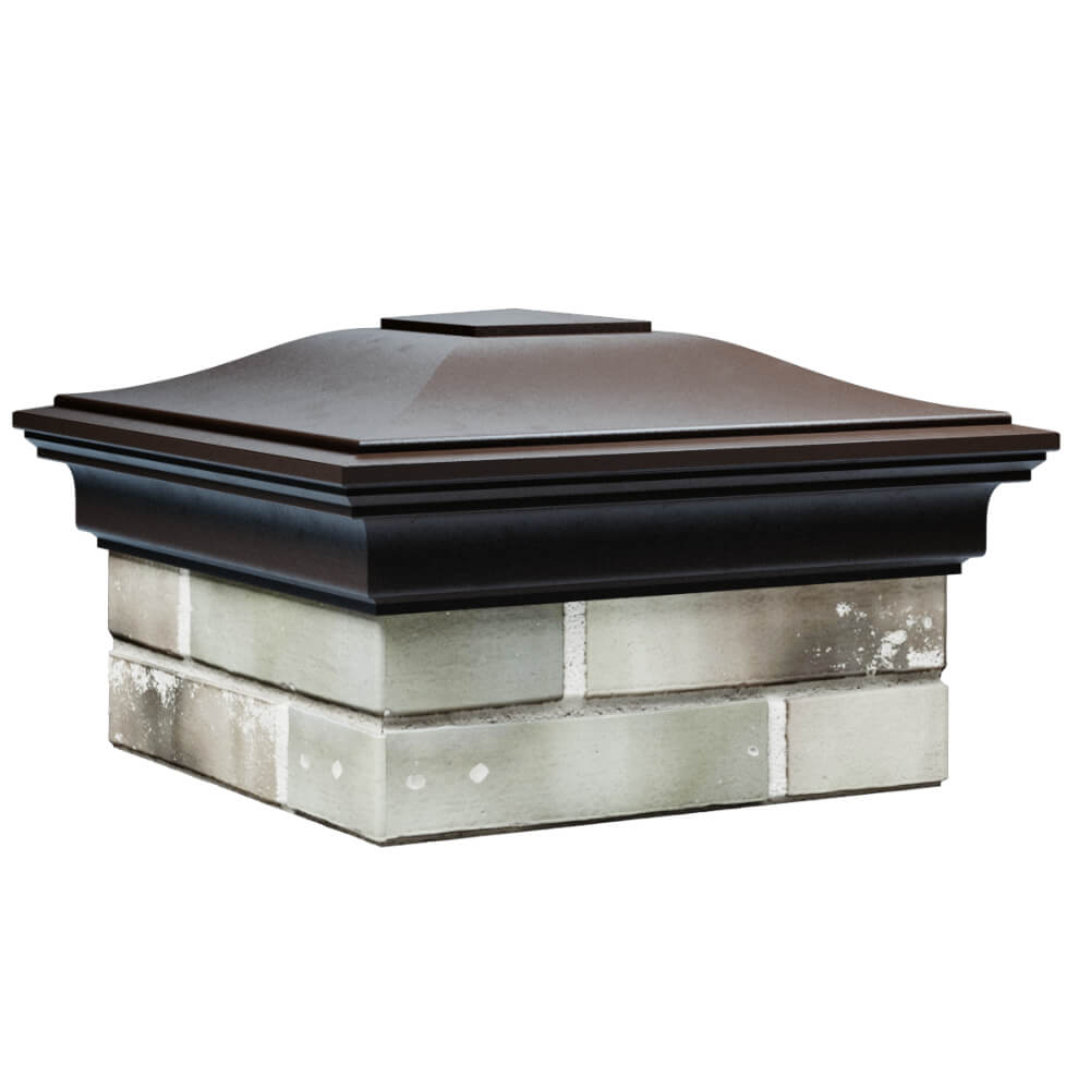 Колпак Zking Монблан Коричневый на столб 1.5х1.5 кирпича (385х385мм) в Гатчине фото