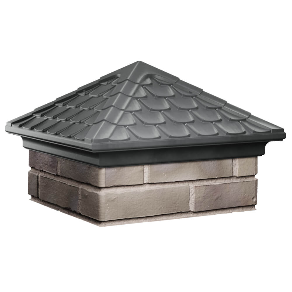 Колпак Zking Эльбрус Серый на столб 1.5х1.5 кирпича (385х385мм) в Гатчине фото