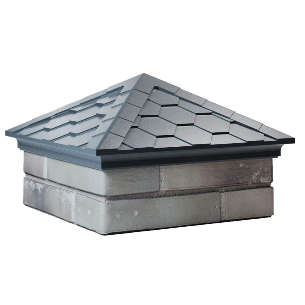 Колпак Zking Эверест Серый на столб 1.5х1.5 кирпича (390х390мм) в Гатчине фото