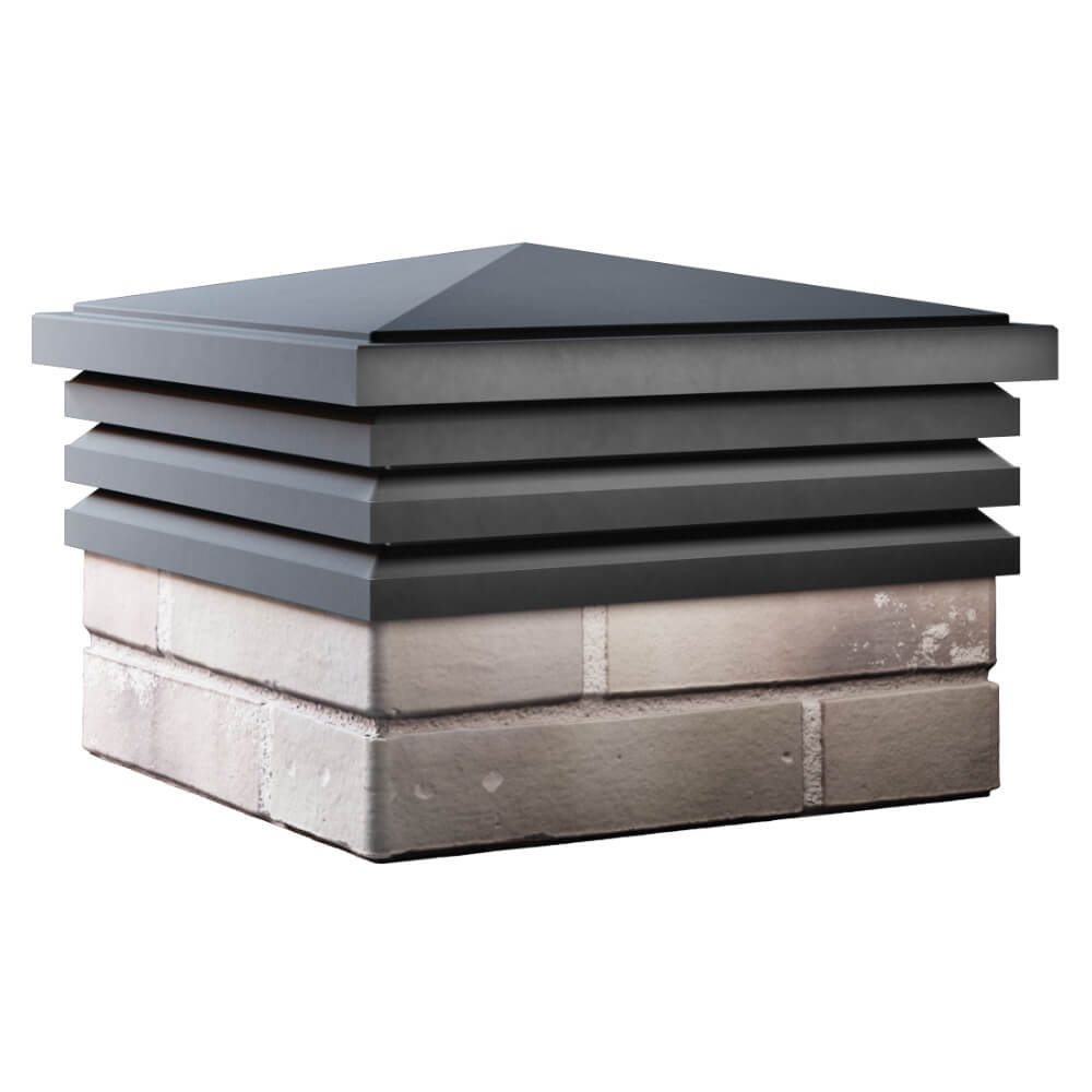 Колпак Zking Бона ХайТек Серый на столб 1.5х1.5 кирпича (385х385мм) в Гатчине фото