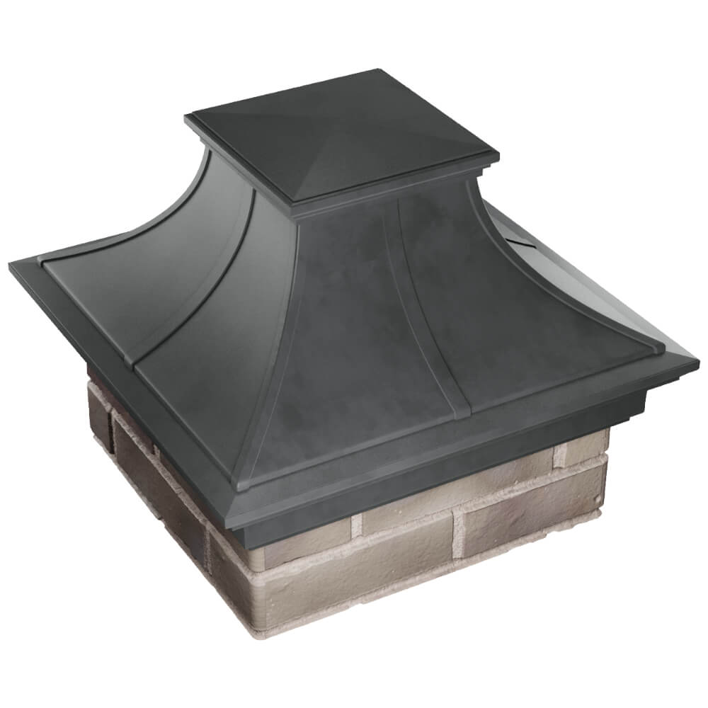 Колпак Zking Монблан Премиум Серый на столб 1.5х1.5 кирпича (385х385мм) в Гатчине фото