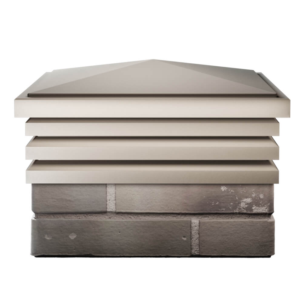 Колпак Zking Бона ХайТек Бежевый на столб 1.5х1.5 кирпича (385х385мм) Гатчина фото