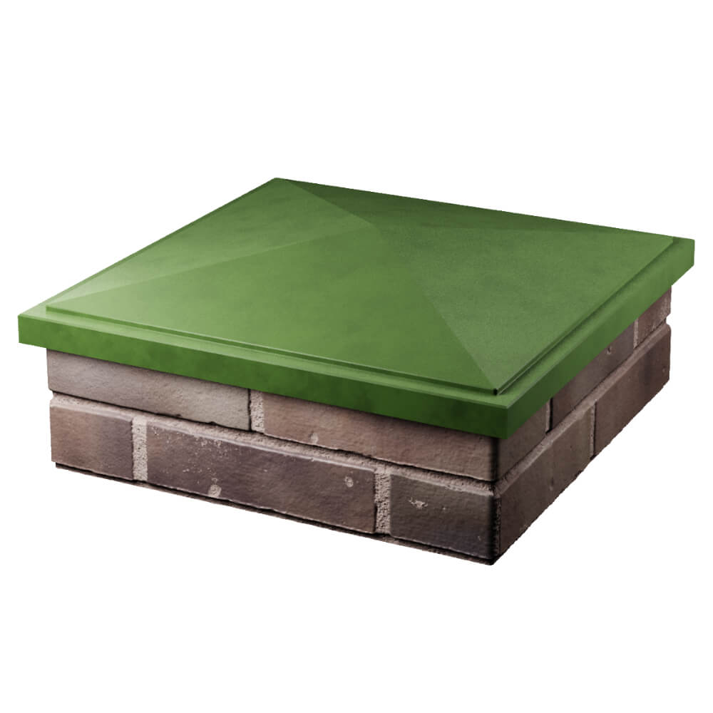 Колпак Zking БонаМоно Зеленый на столб 2х2 кирпича (515х515, 530х530мм) в Гатчине фото