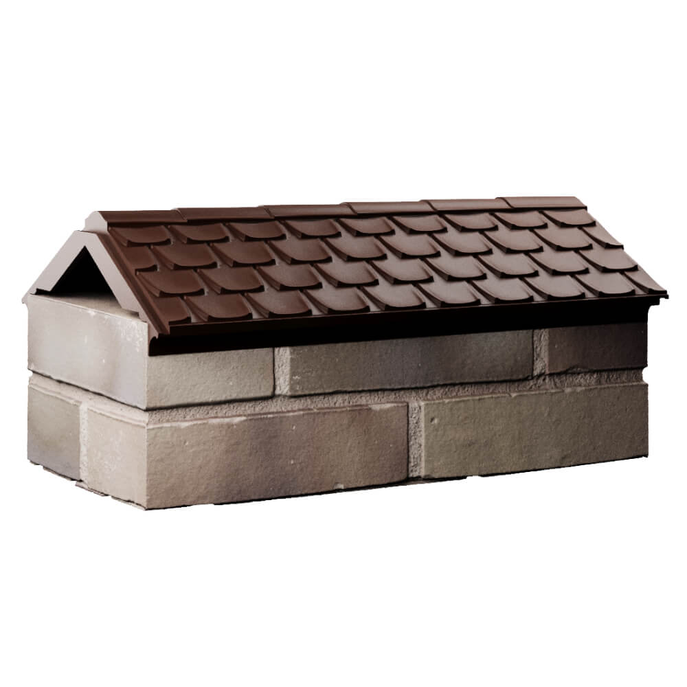 Парапет Zking Эльбрус Коричневый с посадкой на 1 кирпич (255мм) Гатчина фото