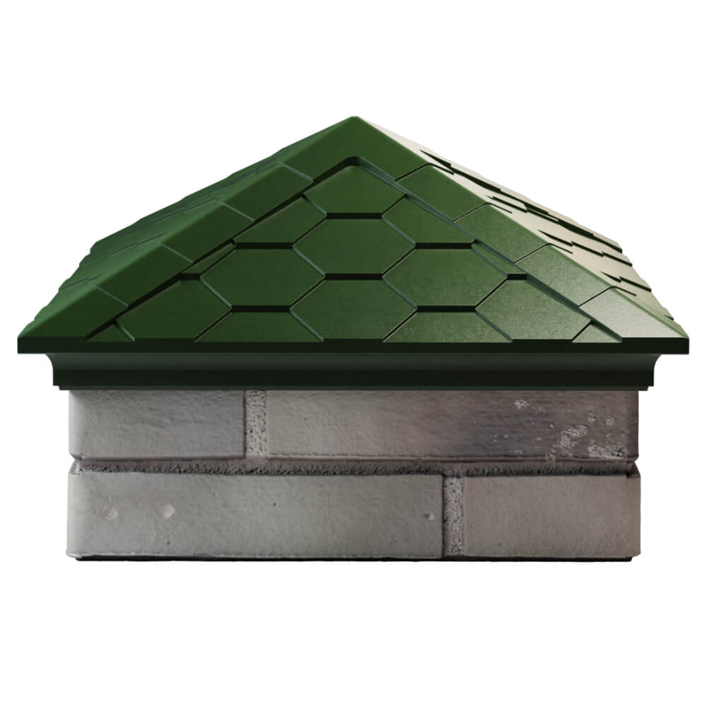 Колпак Zking Эверест Зеленый на столб 1.5х1.5 кирпича (390х390мм) Гатчина фото