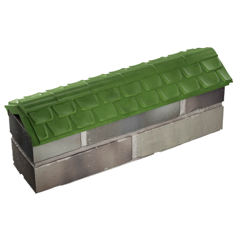Парапет Zking Эльбрус Зеленый с посадкой на 0.5 кирпича (130мм) в Гатчине фото